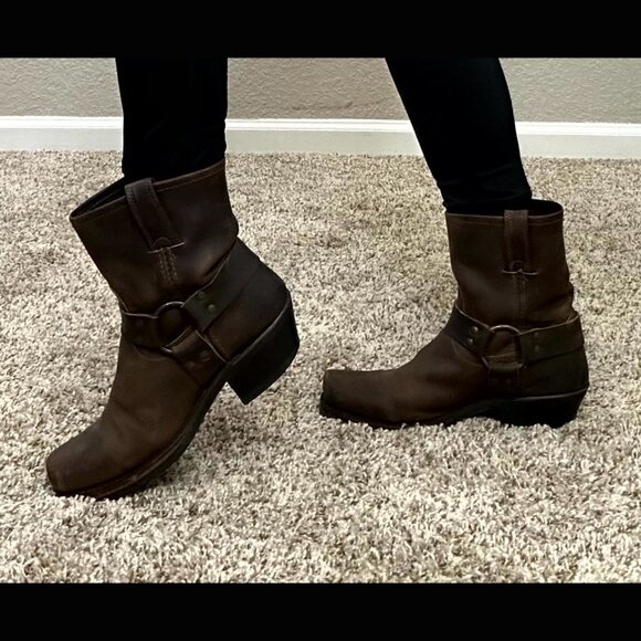 Frye Brown Combat & Moto Boots - Picture 4 of 12